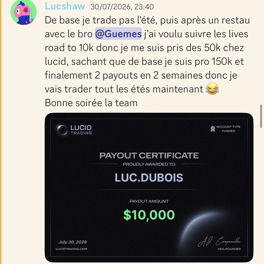Payout validé sur un compte financé