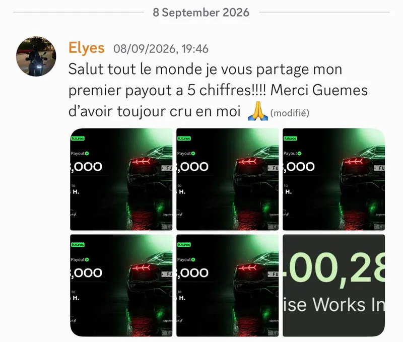 Premier payout à 5 chiffres obtenu par Elyes