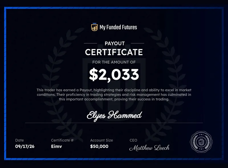 Payout de 2 033 $ obtenu par Elyes H.